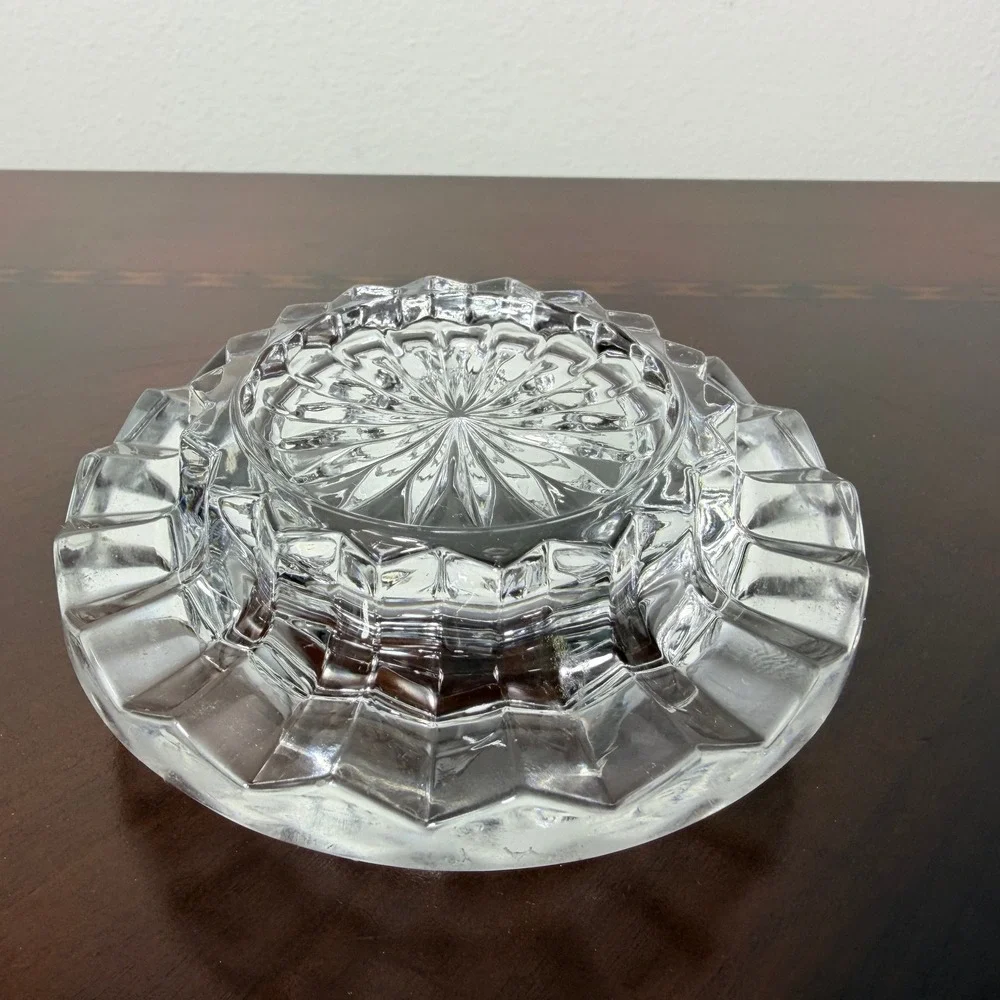 Vintage Mikasa Salina Crystal Individual Butter Dish Dome Lid Butter Cloche